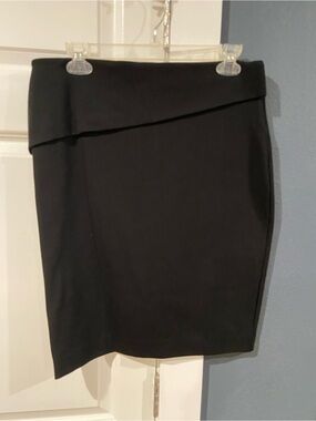 Express Black Asymmetric Waistband Pencil Skirt - Never Worn